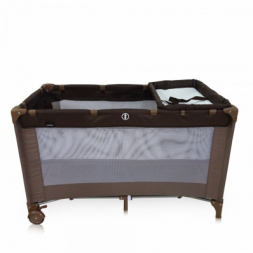 Παρκοκρέβατο MIKO P618-3, Brown με 2ο επίπεδο και αλλαξιέρα