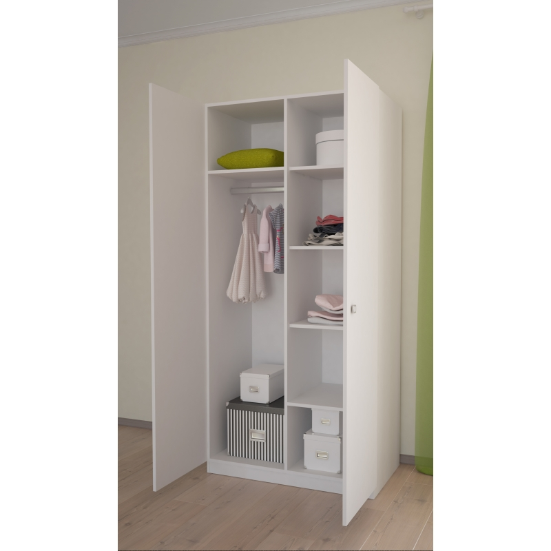 Παιδική Ντουλάπα Polini Kids, Simple 2-πόρτες μπεζ