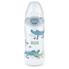 Nuk Μπιμπερό, First Choice Plus Temperature Control Πλαστικό με Θηλή Σιλικόνης 6-18 μηνών 300ml Σιέλ 10741940
