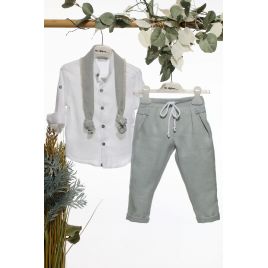 Mi Chiamo Βαπτιστικό Κοστούμι για Αγόρι Α4686-ΛΣ