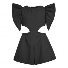 Two in a Castle Παιδικό Φόρεμα Monochrome 2 Pieces Ruffle Playsuit Kid Black T5223
