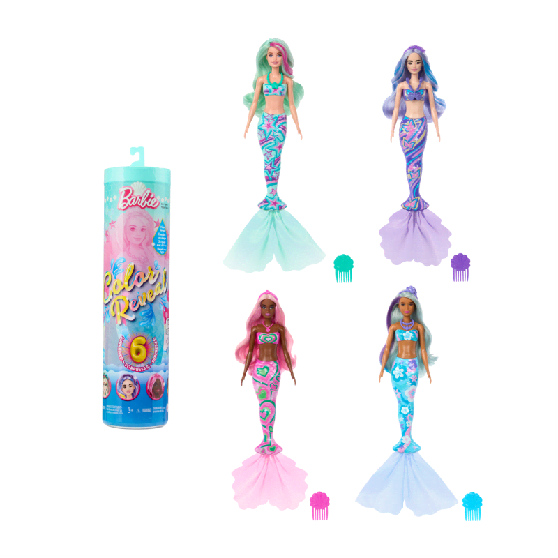 Barbie Color Reveal - Ονειρικές Γοργόνες (4 Σχέδια) HRK12
