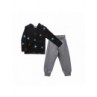 Two in a Castle Set With Long Sleeve Allover Top & Pants Kid Printed T5879