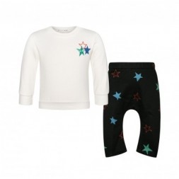 Two in a Castle Set With Embroidered Sweater & Allover Pants Baby Printed T5877