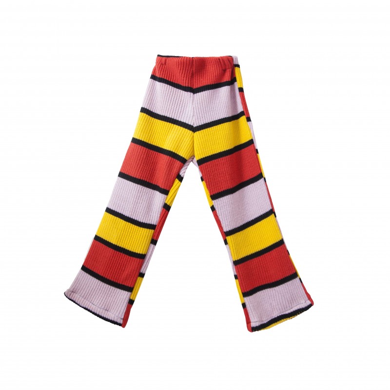 Two in a Castle Knitted Stripped Flare Pants Kid T5515