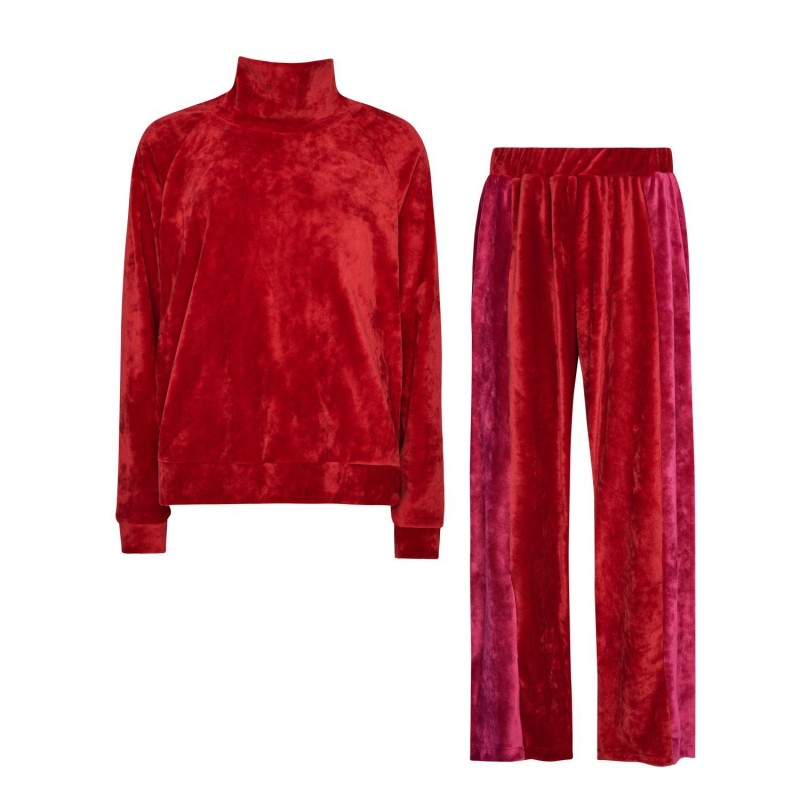 Two in a Castle Velvet Tracksuit Kid Bicolor T5646