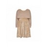 Two in a Castle Princess Dress With Knitted Poncho Kid Beige T5723